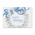 Wreath of Snowflakes Greeting Card - Silver Lined White Envelope